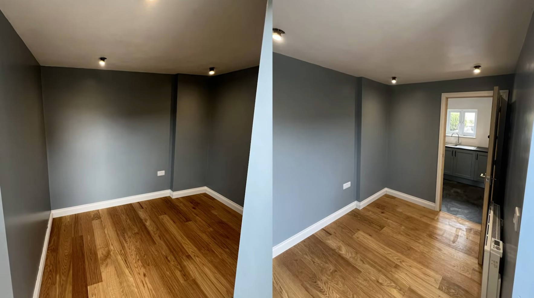 Finished room inside the completed Exminster garage conversion