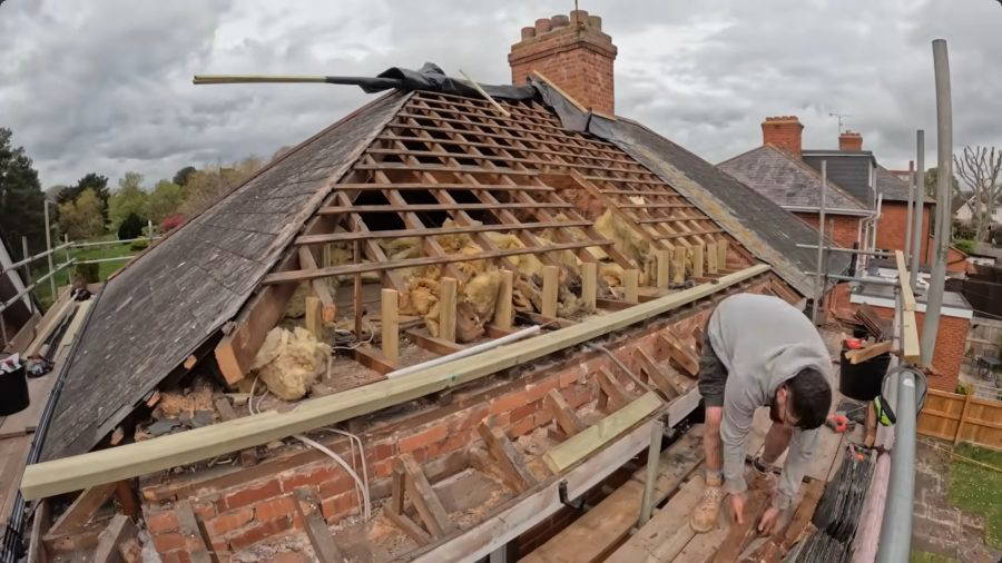 Preparing the house for the new loft staircase opening