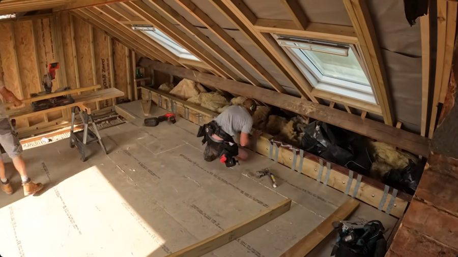New floor and structural work during loft conversion